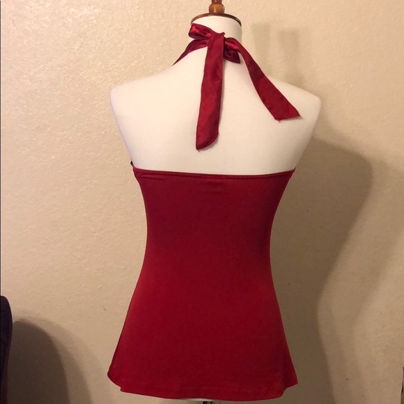 Beautiful Diamond red halter top - Picture 4 of 8